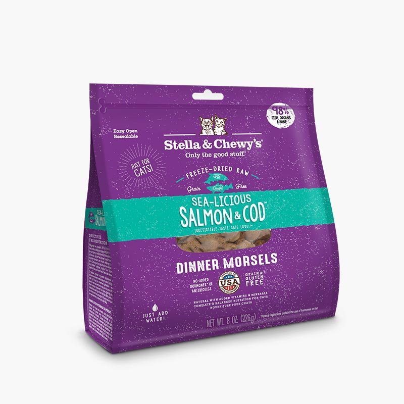 Stella & Chewy's Freeze Dried Dinner Morsels - Sea-Licious Salmon & Cod Recipe - CreatureLand