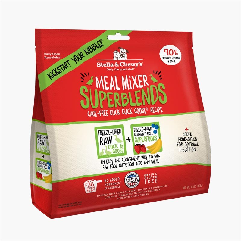 Stella & Chewy's Freeze-Dried Meal Mixers SuperBlends | Duck Duck Goose (16oz) - CreatureLand