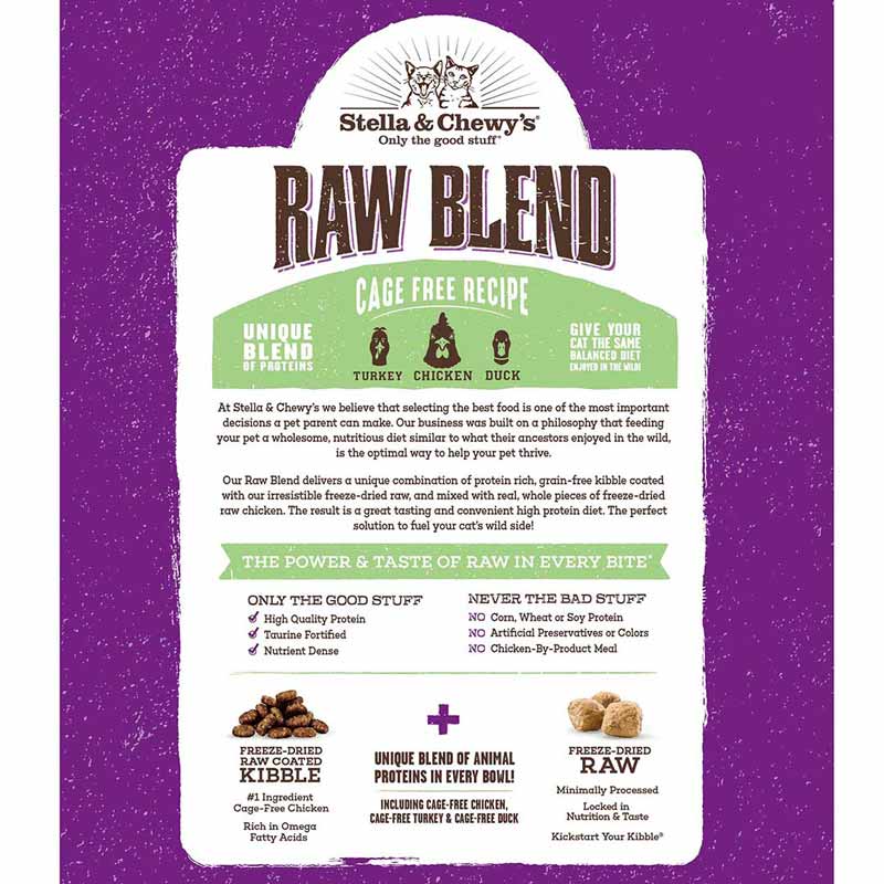 Stella & Chewy's Freeze-Dried Raw Blend Kibble | Cage Free Chicken (2 sizes) - CreatureLand