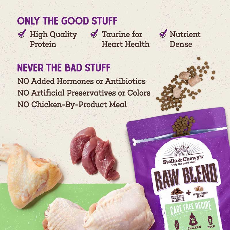Stella & Chewy's Freeze-Dried Raw Blend Kibble | Cage Free Chicken (2 sizes) - CreatureLand
