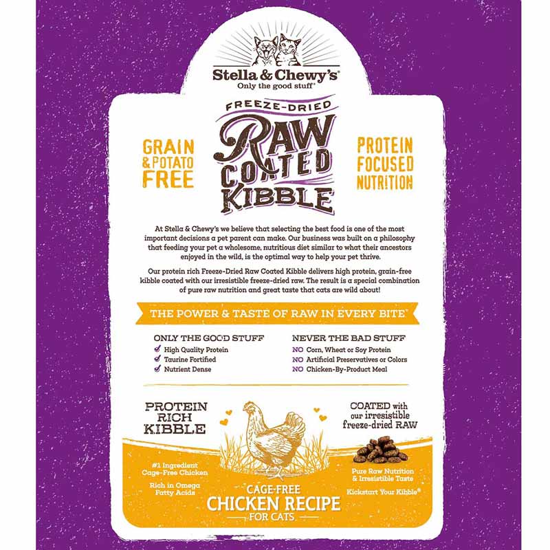Stella & Chewy's Freeze-Dried Raw Coated Kibble - Cage Free Chicken (2 Sizes) - CreatureLand