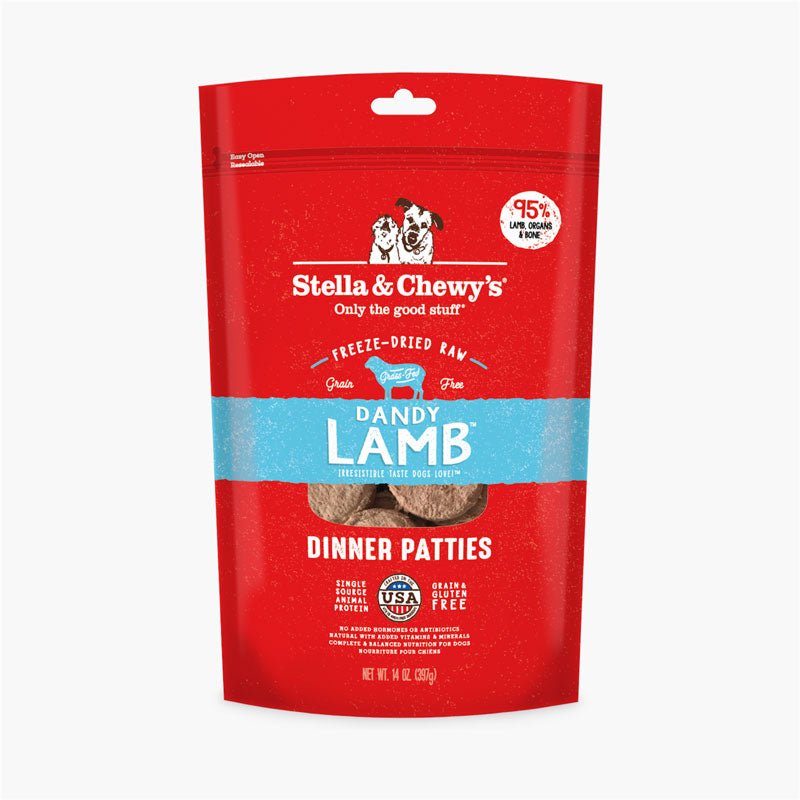 Stella & Chewy's Freeze-Dried Raw Dinner Patties | Dandy Lamb (2 Sizes) - CreatureLand