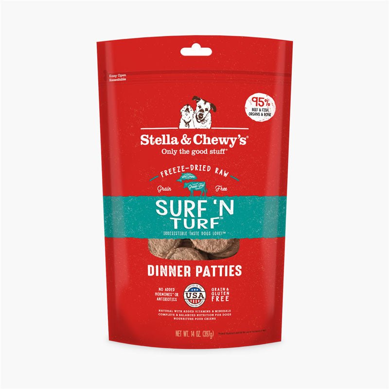 Stella & Chewy's Freeze-Dried Raw Dinner Patties | Surf ‘N Turf (2 Sizes) - CreatureLand