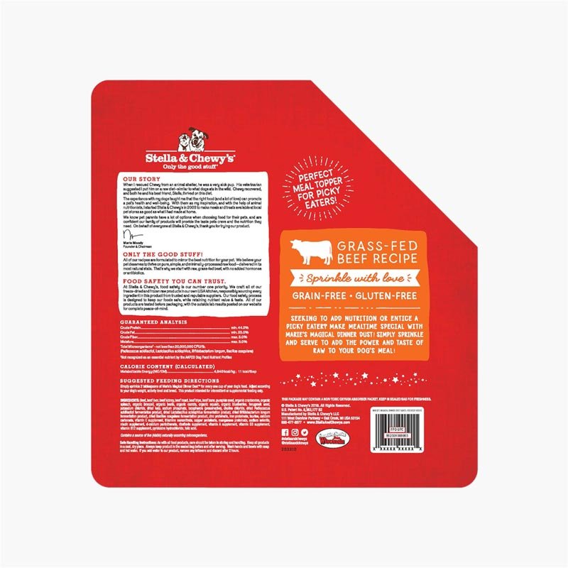 Stella & Chewy's Marie’s Magical Dinner Dust | Beef Freeze-Dried Dog Food Topper (7oz) - CreatureLand