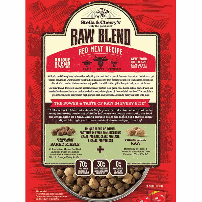 Stella & Chewy's Raw Blend Kibble | Red Meat (2 Sizes) - CreatureLand