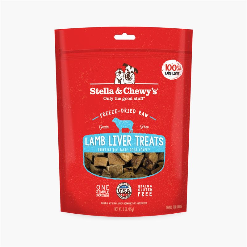 Stella & Chewy's Single Ingredient | Lamb Liver Freeze-Dried Raw Dog Treats (3oz) - CreatureLand