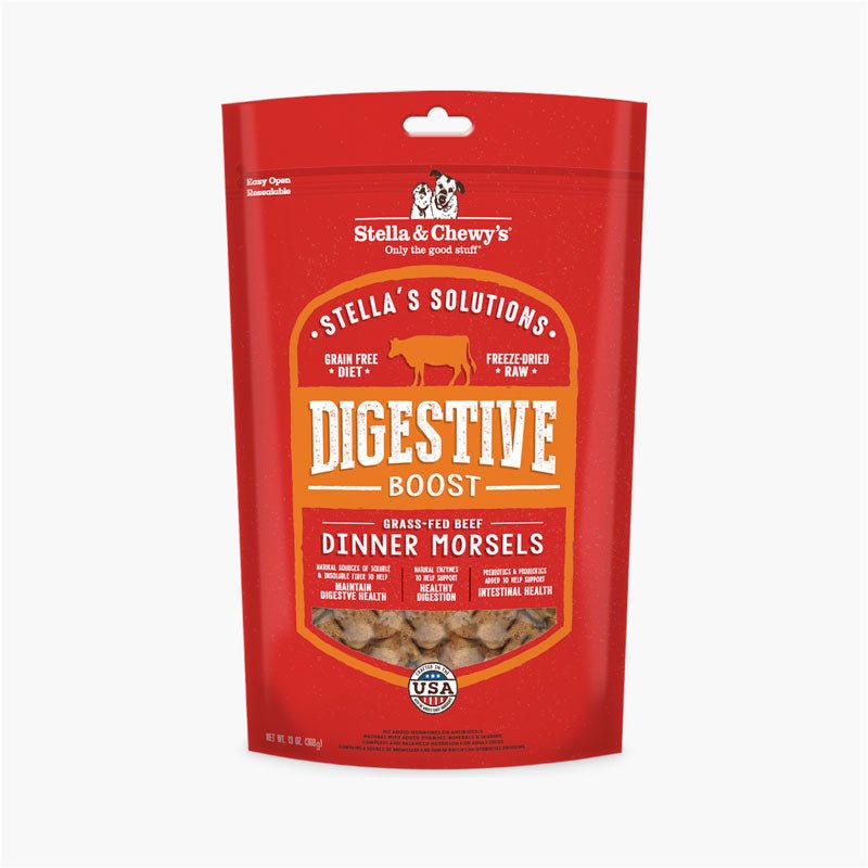 Stella & Chewy's Stella’s Solutions | Digestive Boost Beef Freeze-Dried Dog Food (13oz) - CreatureLand