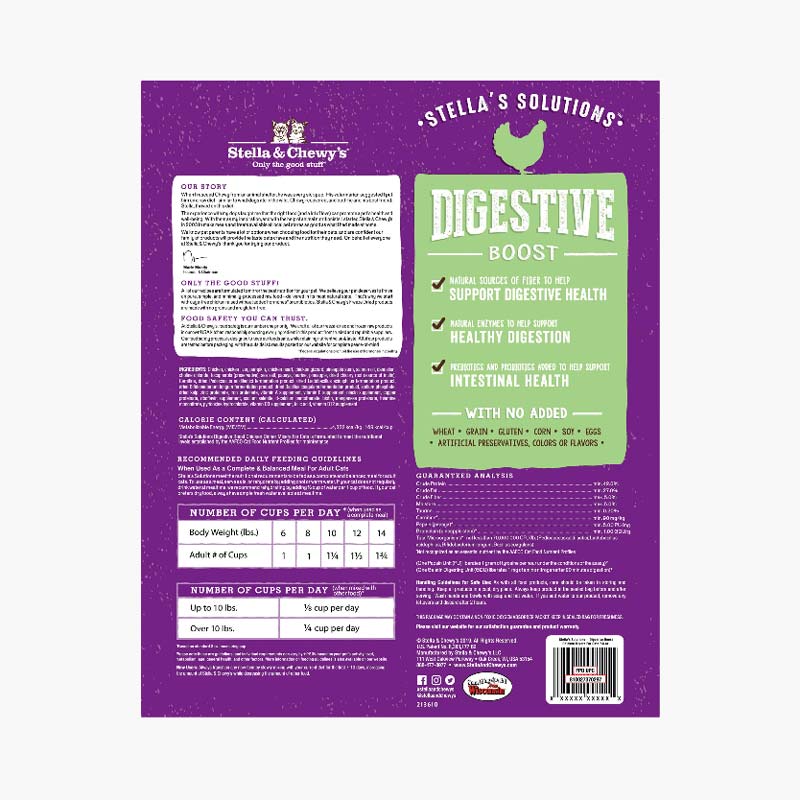 Stella & Chewy's Stella's Solutions - Digestive Boost Chicken Freeze-Dried Cat Food ( 7.5oz ) - CreatureLand
