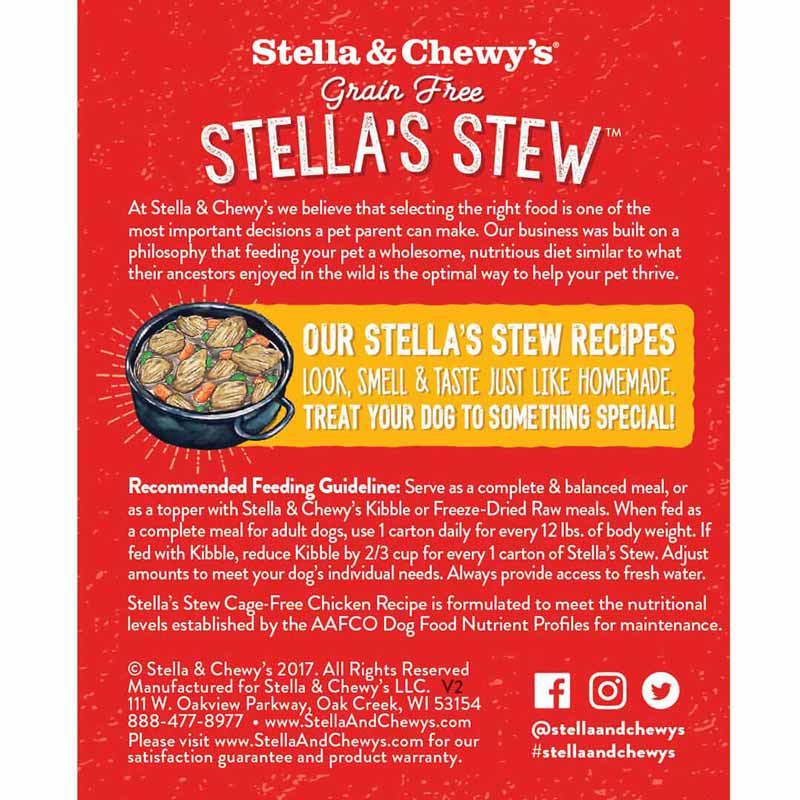 Stella & Chewy's Stella's Stew | Cage-Free Chicken (11oz) - CreatureLand