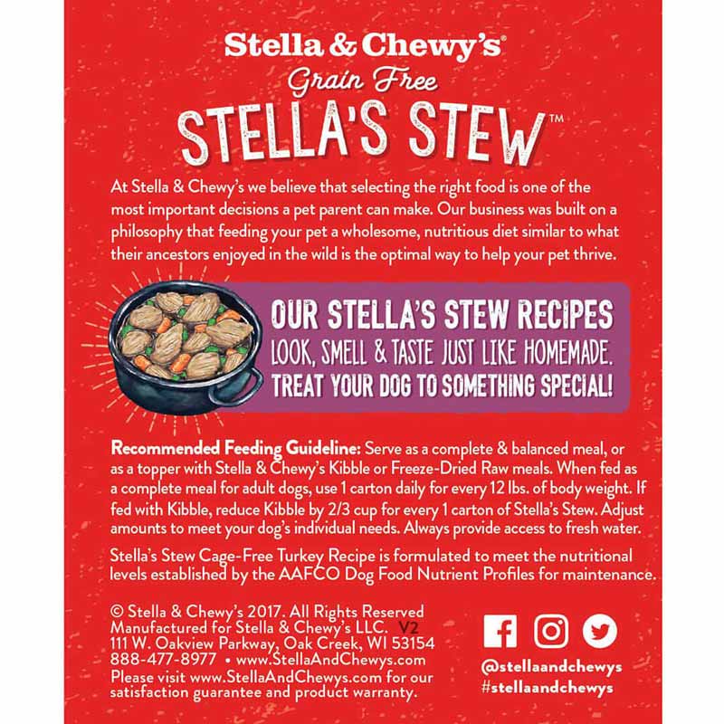 Stella & Chewy's Stella's Stew | Cage-Free Turkey (11oz) - CreatureLand