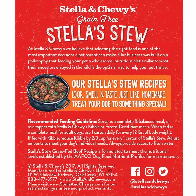 Stella & Chewy's Stella's Stew | Grass-Fed Beef (11oz) - CreatureLand