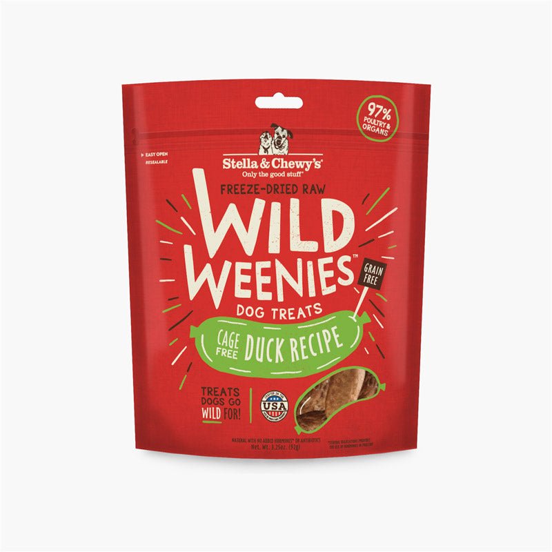 Stella & Chewy's Wild Weenies | Duck Freeze-Dried Raw Dog Treats (3.25oz) - CreatureLand