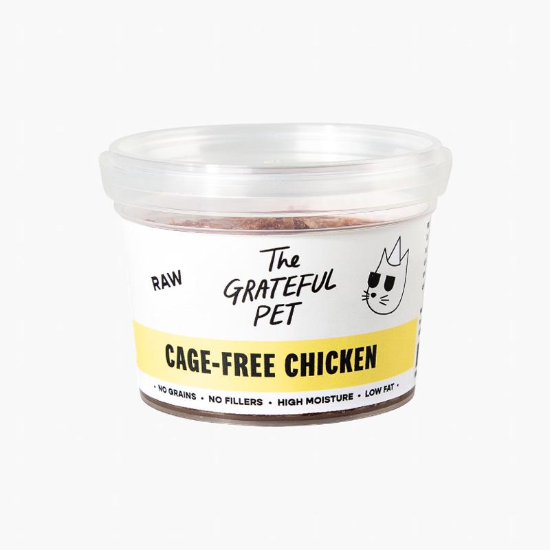 The Grateful Pet Cat Raw Food | Cage-Free Chicken - 1.02kg (12 x 85g tubs) - CreatureLand