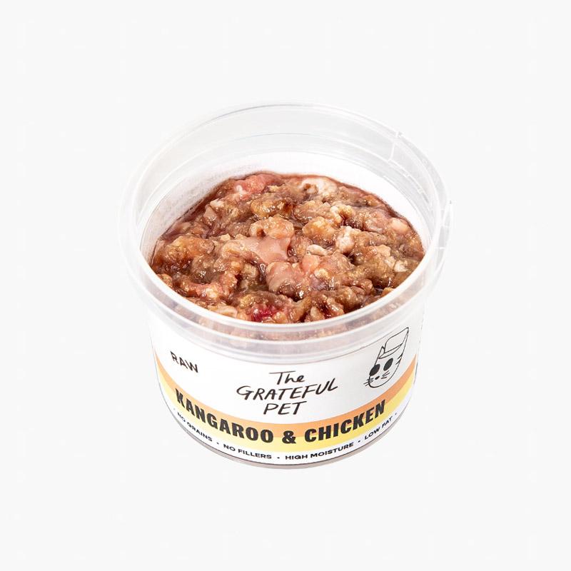 The Grateful Pet Cat Raw Food | Kangaroo & Chicken - 1.02kg (12 x 85g tubs) - CreatureLand