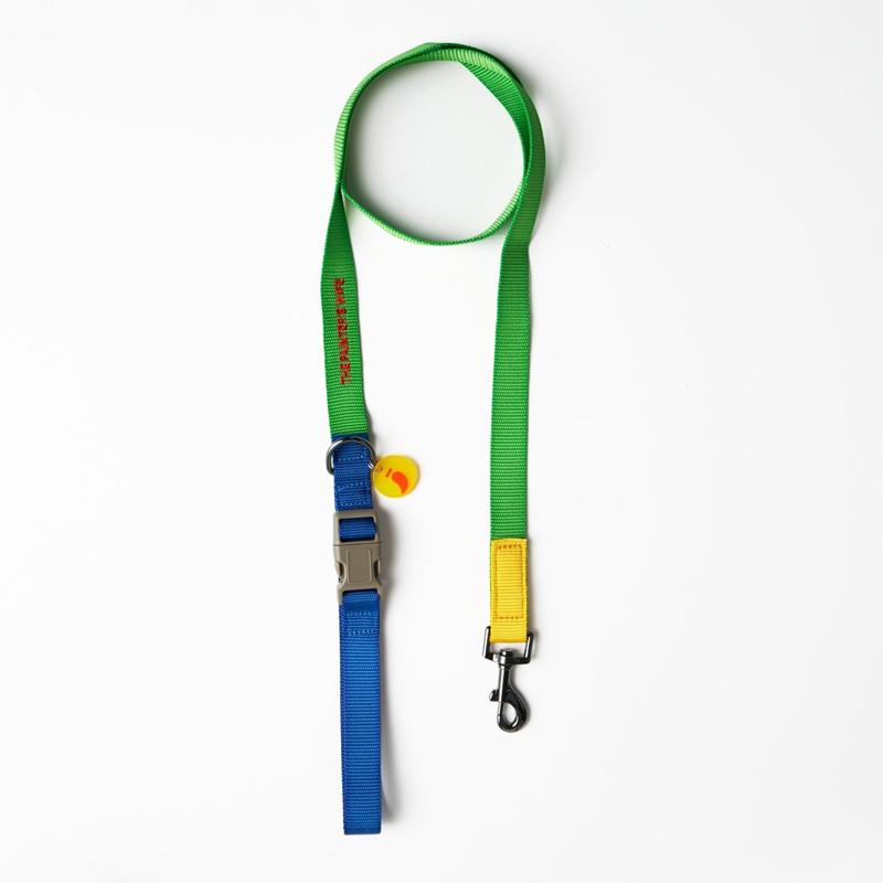 The Painter's Wife Sonia Leash - Yellow, Classic Blue and Neon Green - CreatureLand