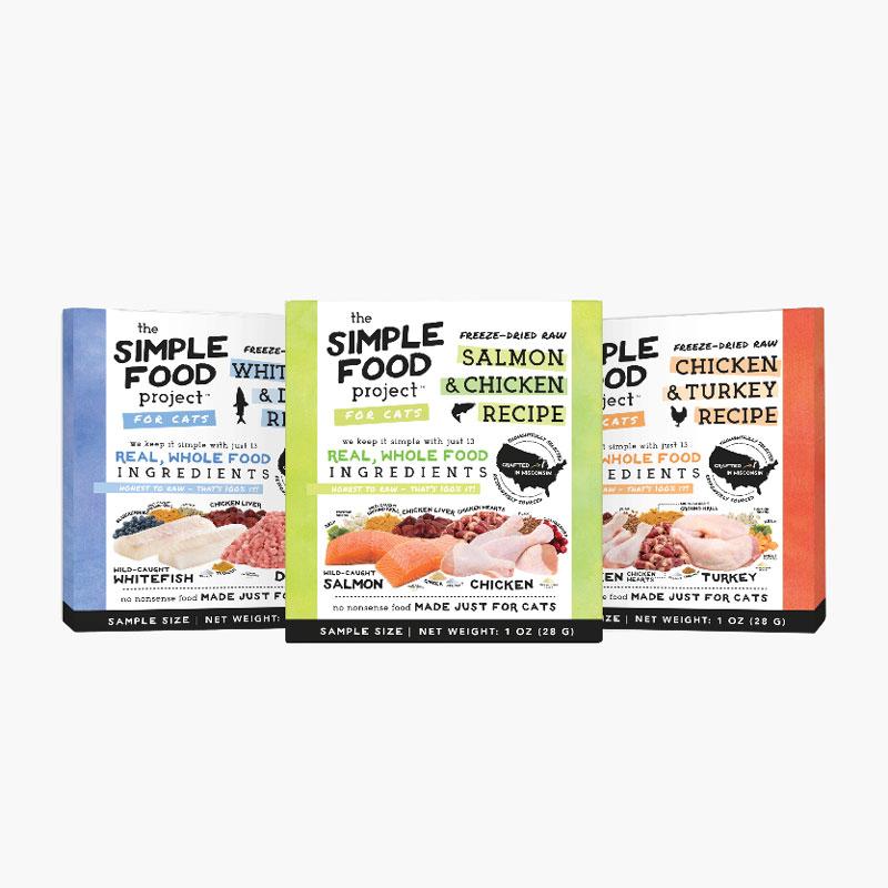 The Simple Food Project Freeze Dried Raw Cat Food - Trial Bundle (3 x 28g) - CreatureLand