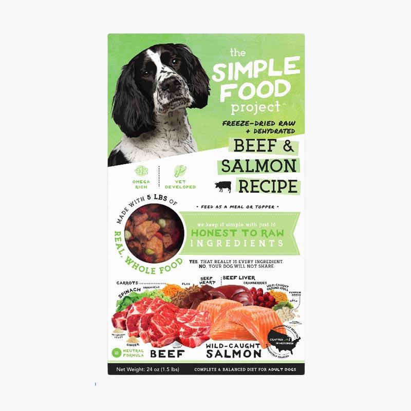 The Simple Food Project Freeze Dried Raw Dog Food - Beef & Salmon - CreatureLand