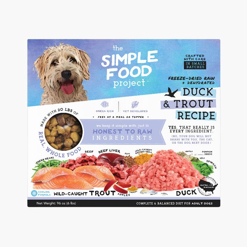 The Simple Food Project Freeze Dried Raw Dog Food - Duck & Trout - CreatureLand