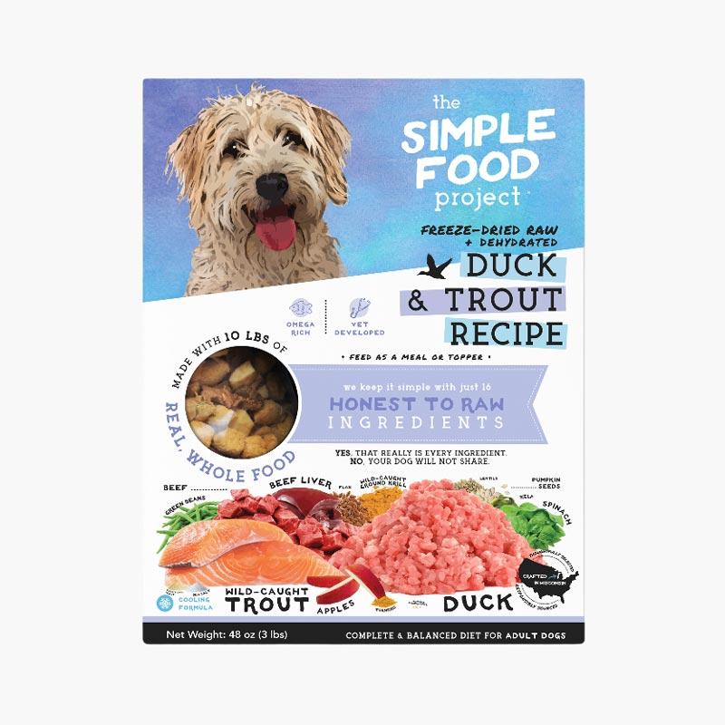 The Simple Food Project Freeze Dried Raw Dog Food - Duck & Trout - CreatureLand