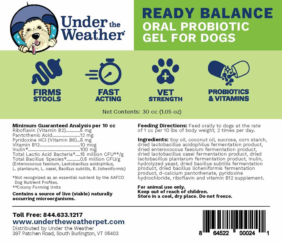 Under The Weather Ready Balance Probiotic Supplement For Dogs - CreatureLand