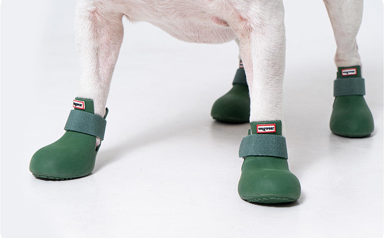 wagwear WagWellies® Dog Boots | Green - CreatureLand