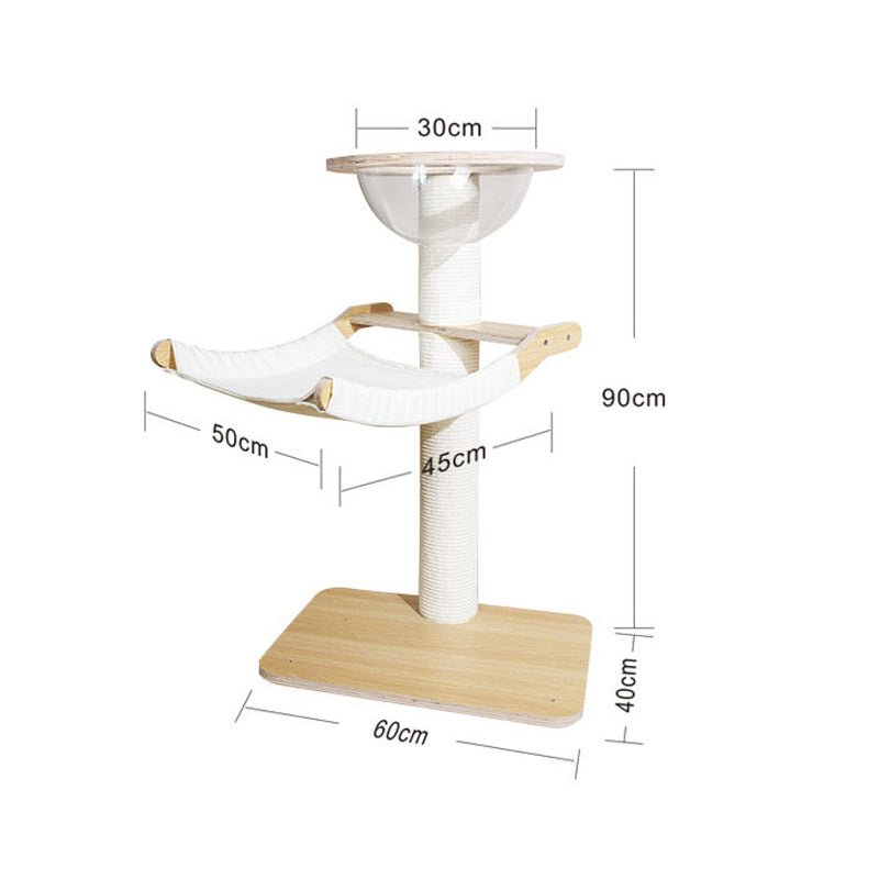 Wakupet Space Bowl Cat Tree with Hammock (2 Colours) - CreatureLand