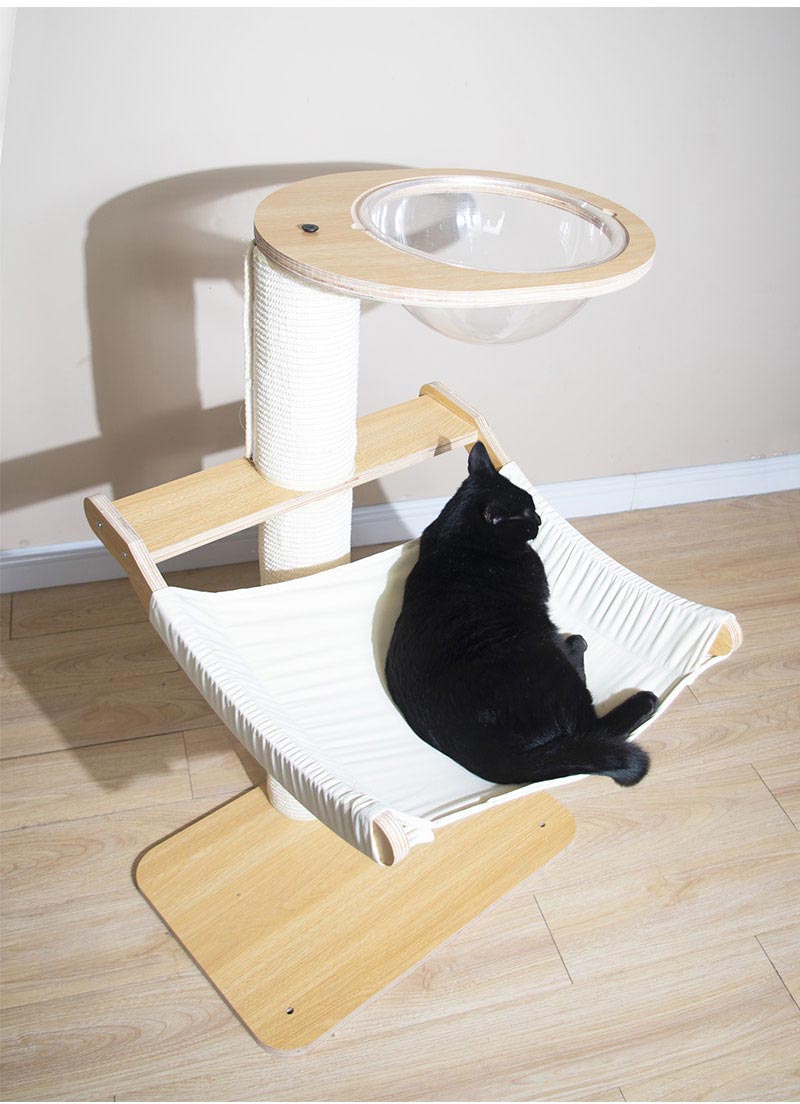 Wakupet Space Bowl Cat Tree with Hammock (2 Colours) - CreatureLand
