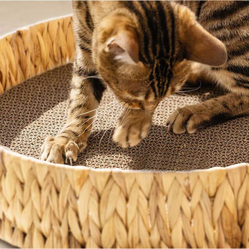 Wakupet Weaved Nest Rattan Cat Scratcher (2 Colours) - CreatureLand