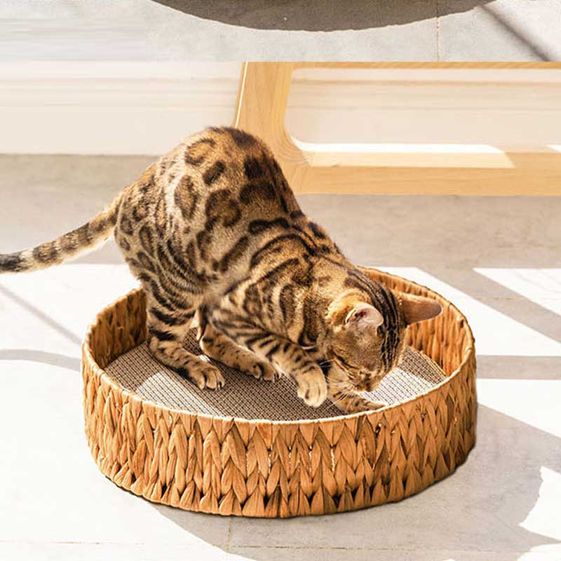 Wakupet Weaved Nest Rattan Cat Scratcher - CreatureLand