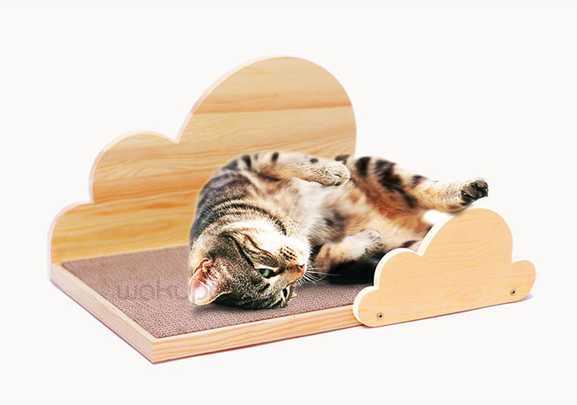 Wakupet Wooden Cloud Cat Scratcher - CreatureLand