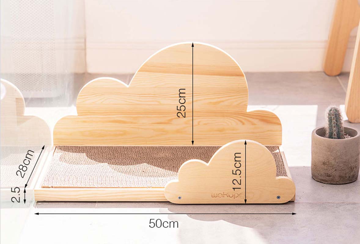 Wakupet Wooden Cloud Cat Scratcher - CreatureLand