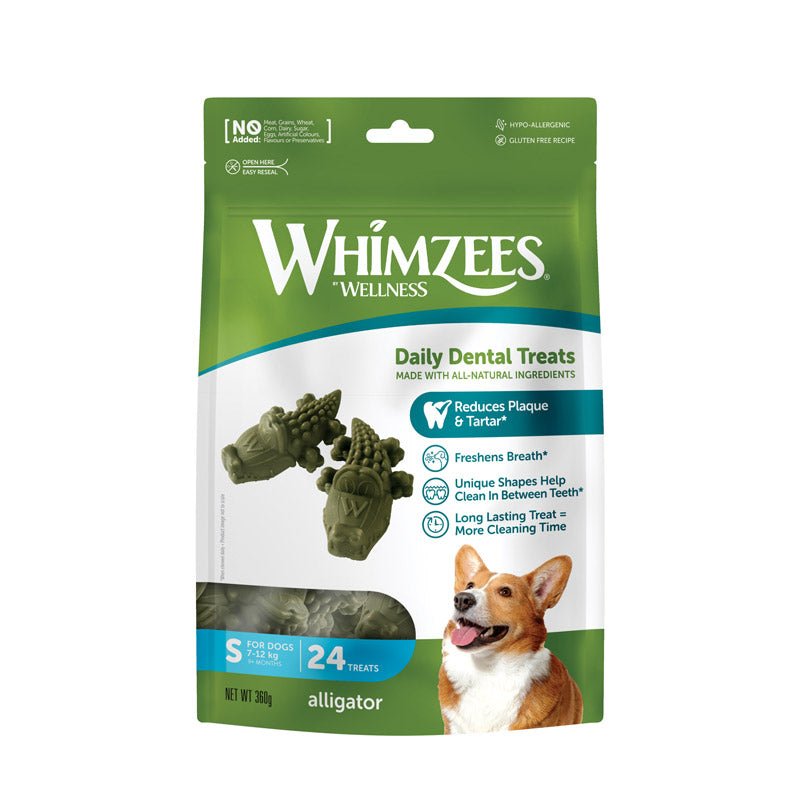 Whimzees alligator dental dog hot sale treats