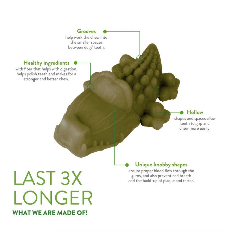 Whimzees Natural Alligator Dental Dog Chews - CreatureLand