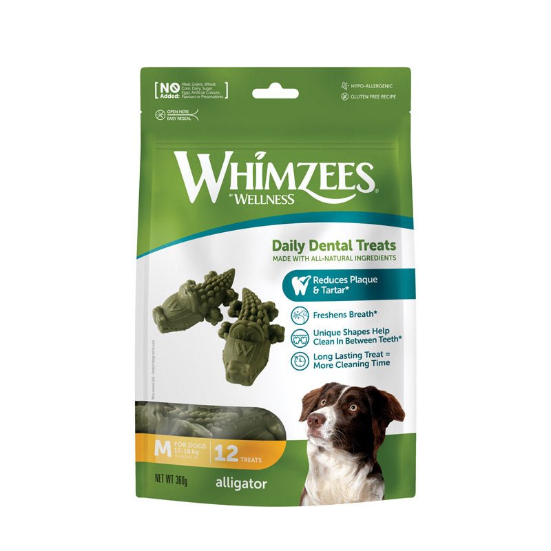 Whimzees Natural Alligator Dental Dog Chews - CreatureLand