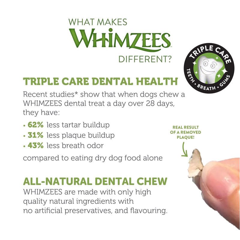 Whimzees Natural Hedgehog Dental Dog Chews - CreatureLand