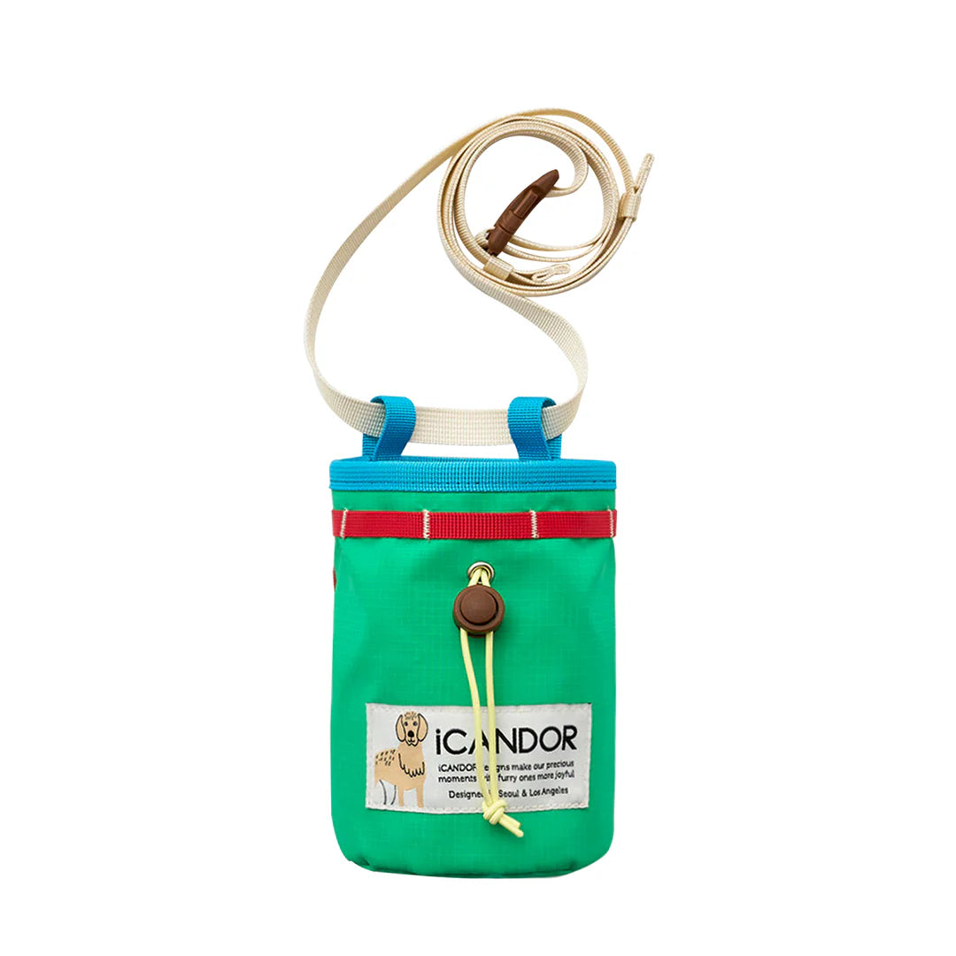 Munchie Minder Dog Treat Bag | Cool Green
