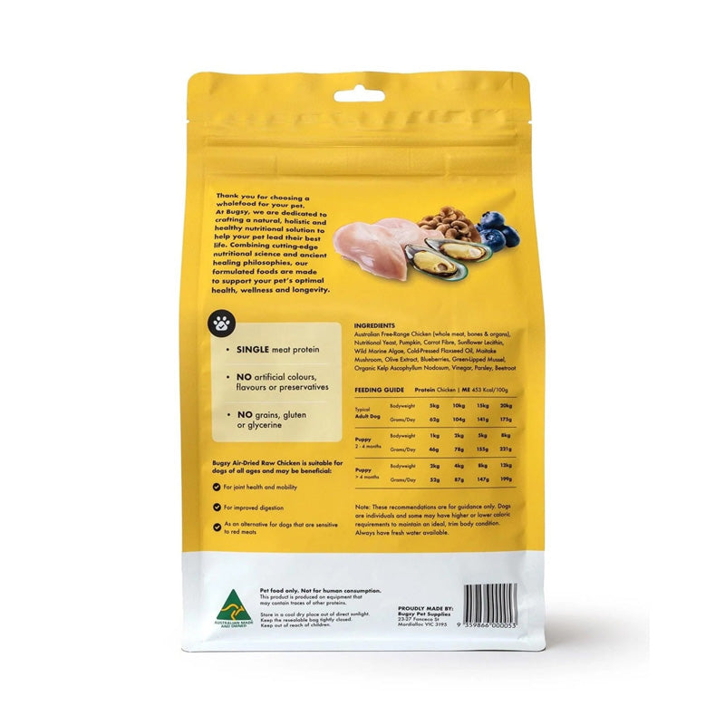 Bugsy's Chicken Air-Dried Dog Food (2 Sizes)