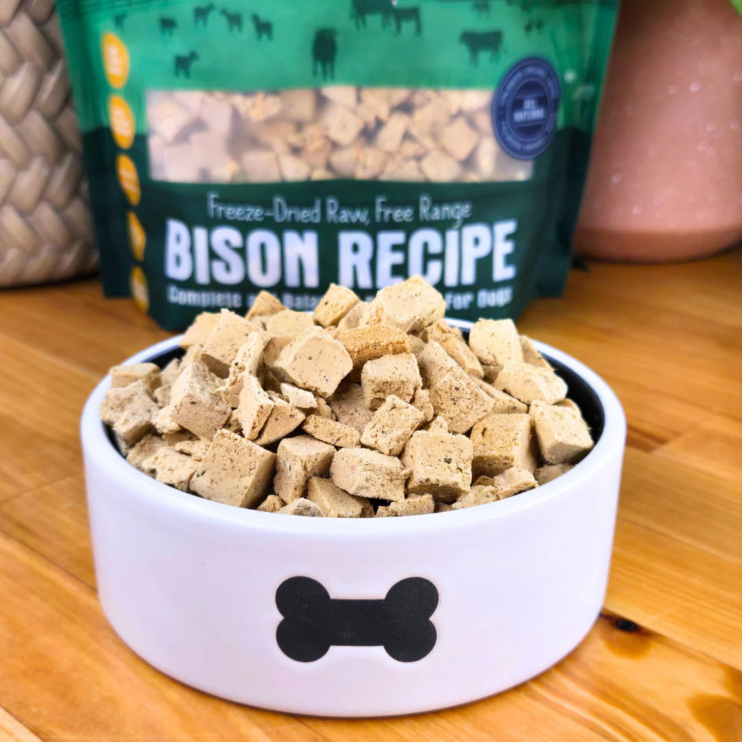 Bison Recipe Freeze Dried Raw Dog Food (14oz)
