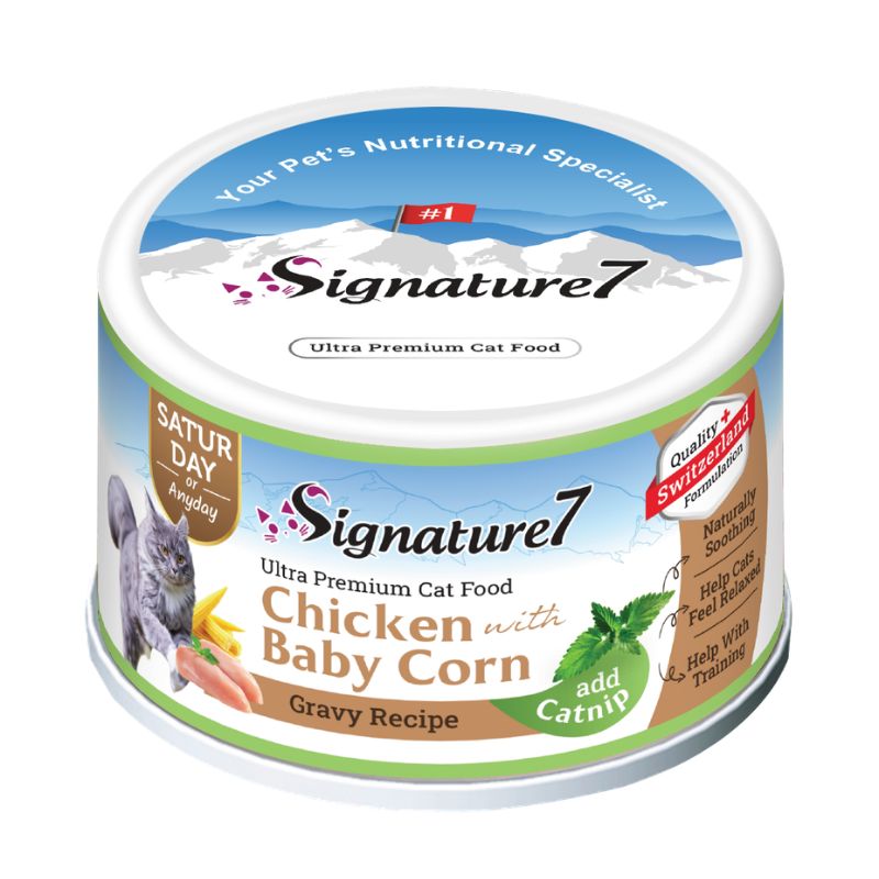 Chicken with Baby corn in gravy added Catnip Cat Wet Can Food (70g)