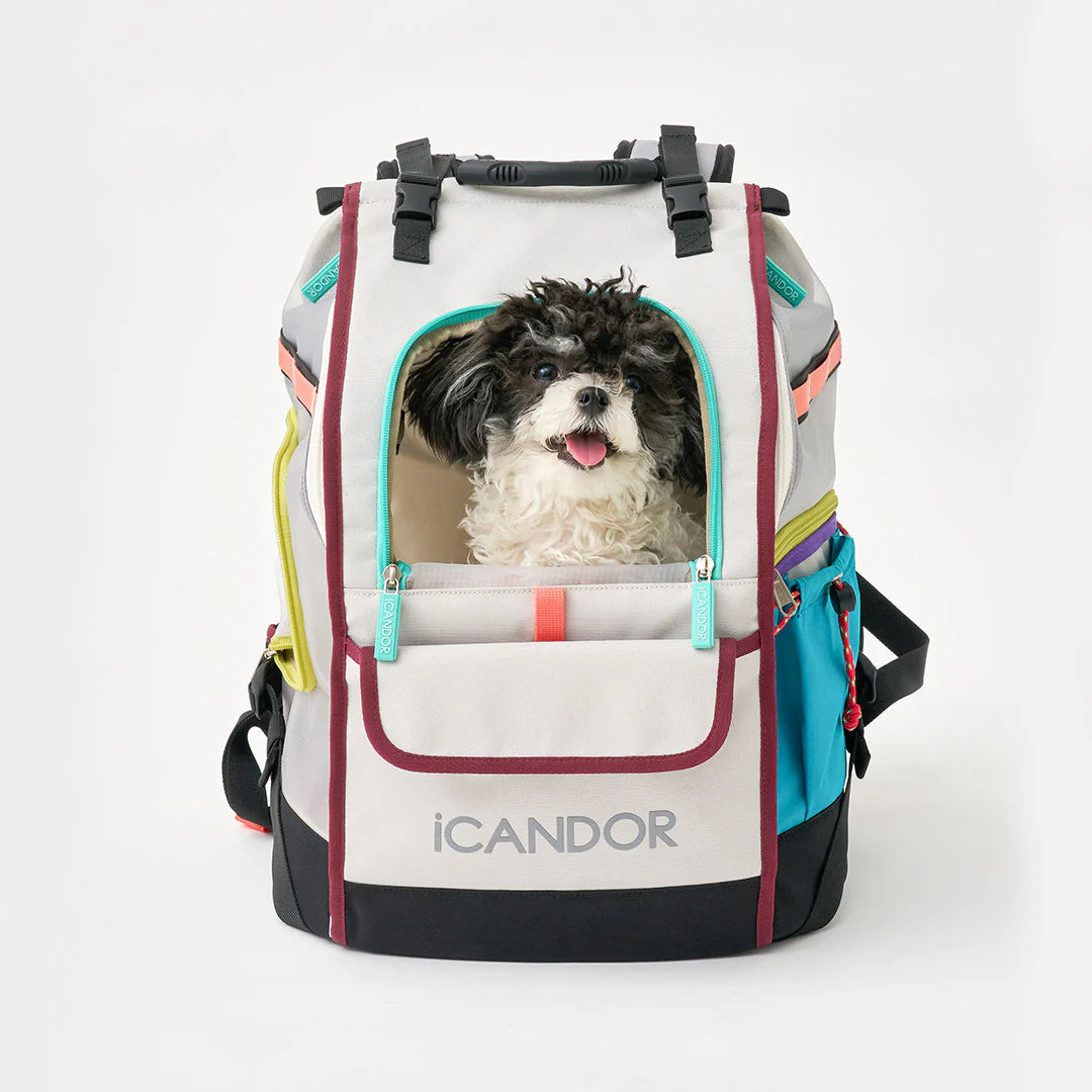 ICANDOR　犬猫キャリーバッグ MISTYGrey iCandor - Jige Breathable Firm Pet Backpack - Misty Grey