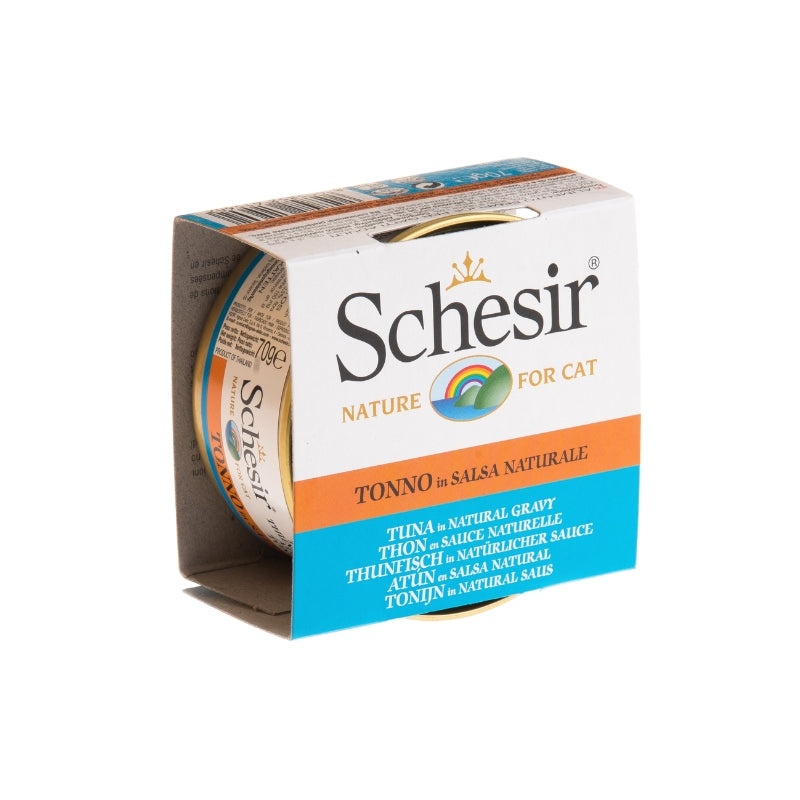 Schesir Tuna In Natural Gravy Grain-Free Adult Canned Cat Food (70g)