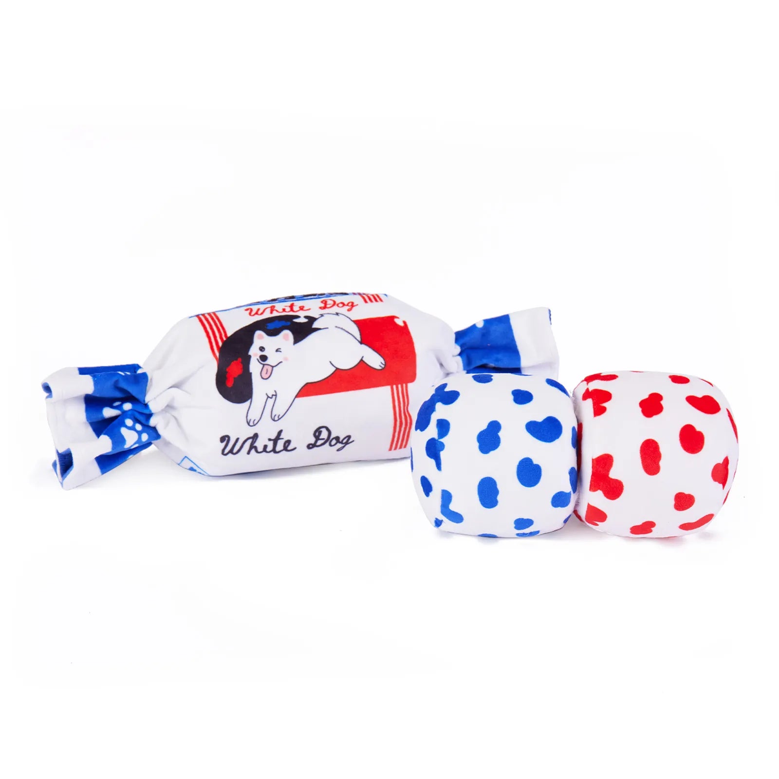 White Dog Candy Nosework Toy