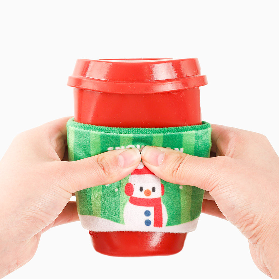 Happy Woofmas — Snowman Puppuccino TPR Rubber Dog Toy