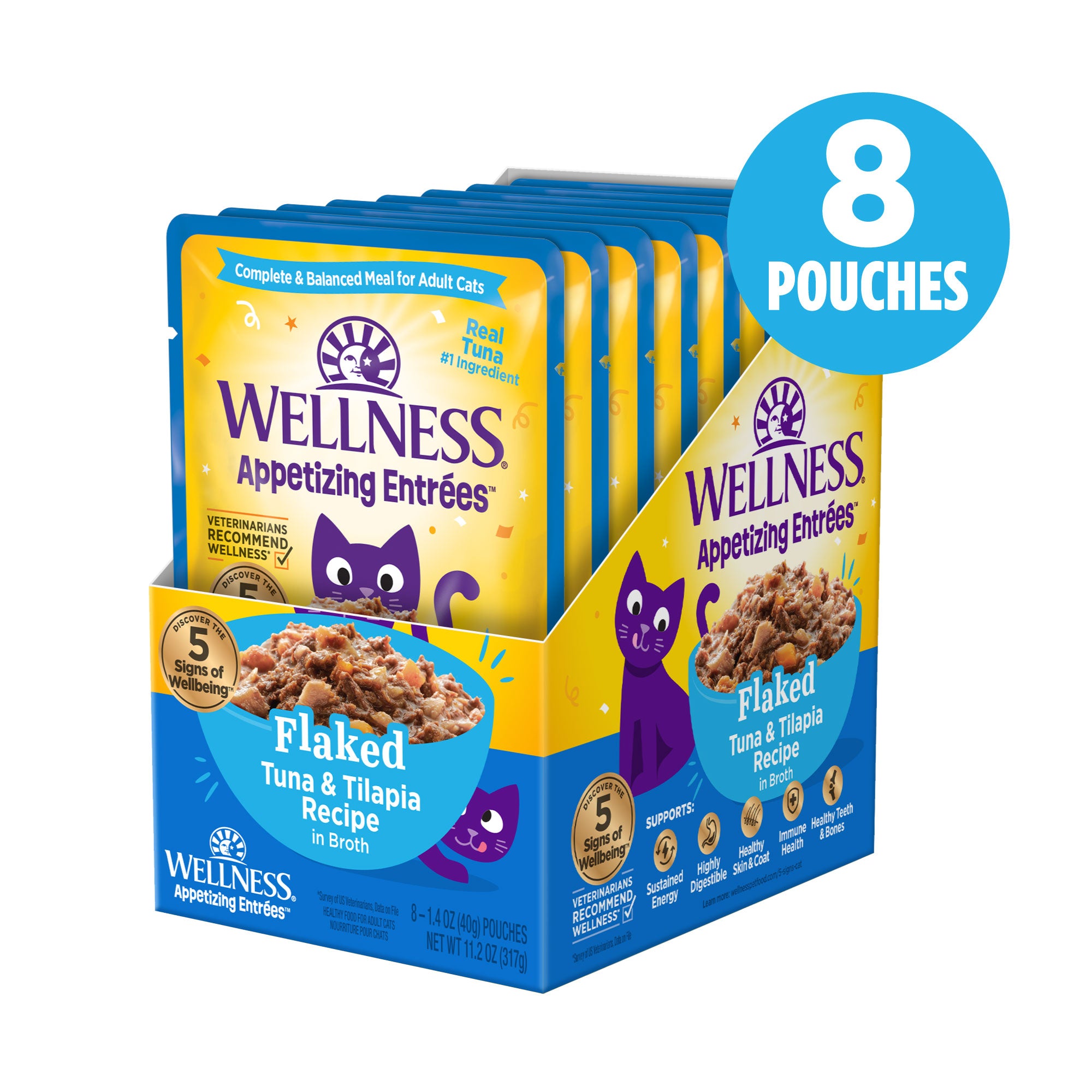 Appetizing Entrees Flaked Tuna & Tilapia Recipe Wet Cat Food (1.4 oz)