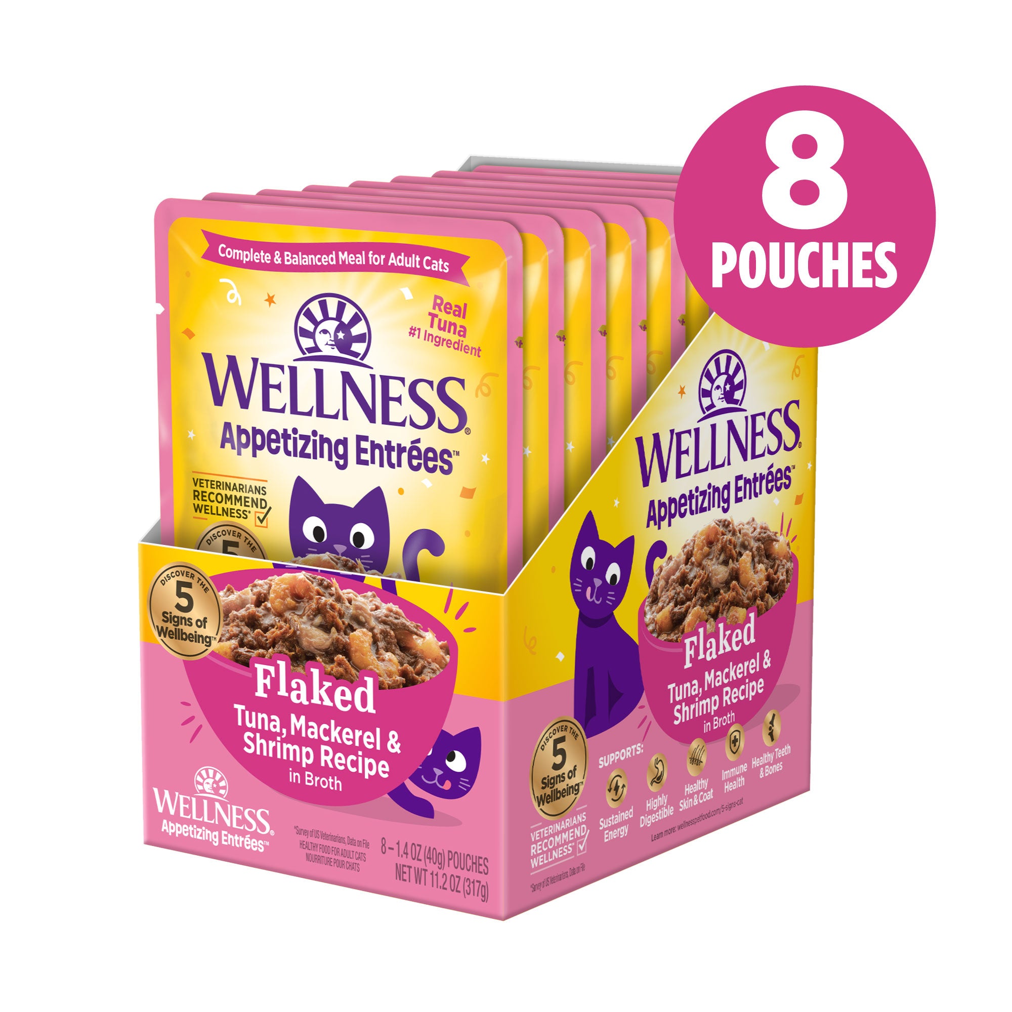 Appetizing Entrees Flaked Tuna, Mackerel & Shrimp Recipe Wet Cat Food (1.4 oz)