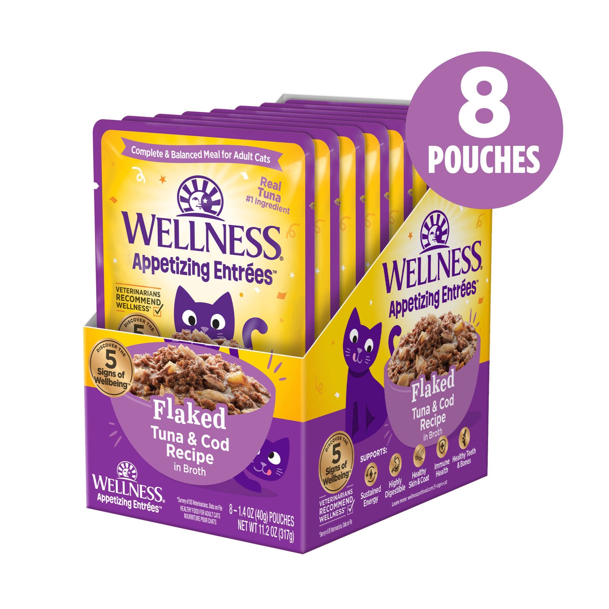 Appetizing Entrees Flaked Tuna & Cod Recipe Wet Cat Food (1.4 oz)
