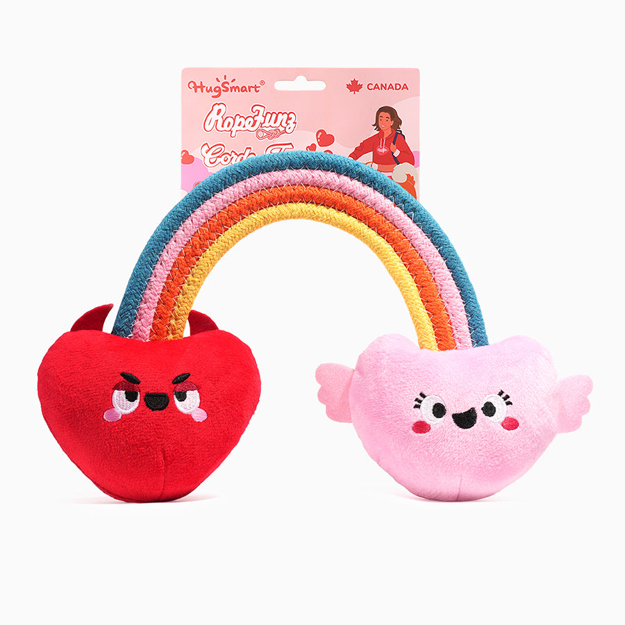 Woof Love – Rainbow Heart Dog Toy