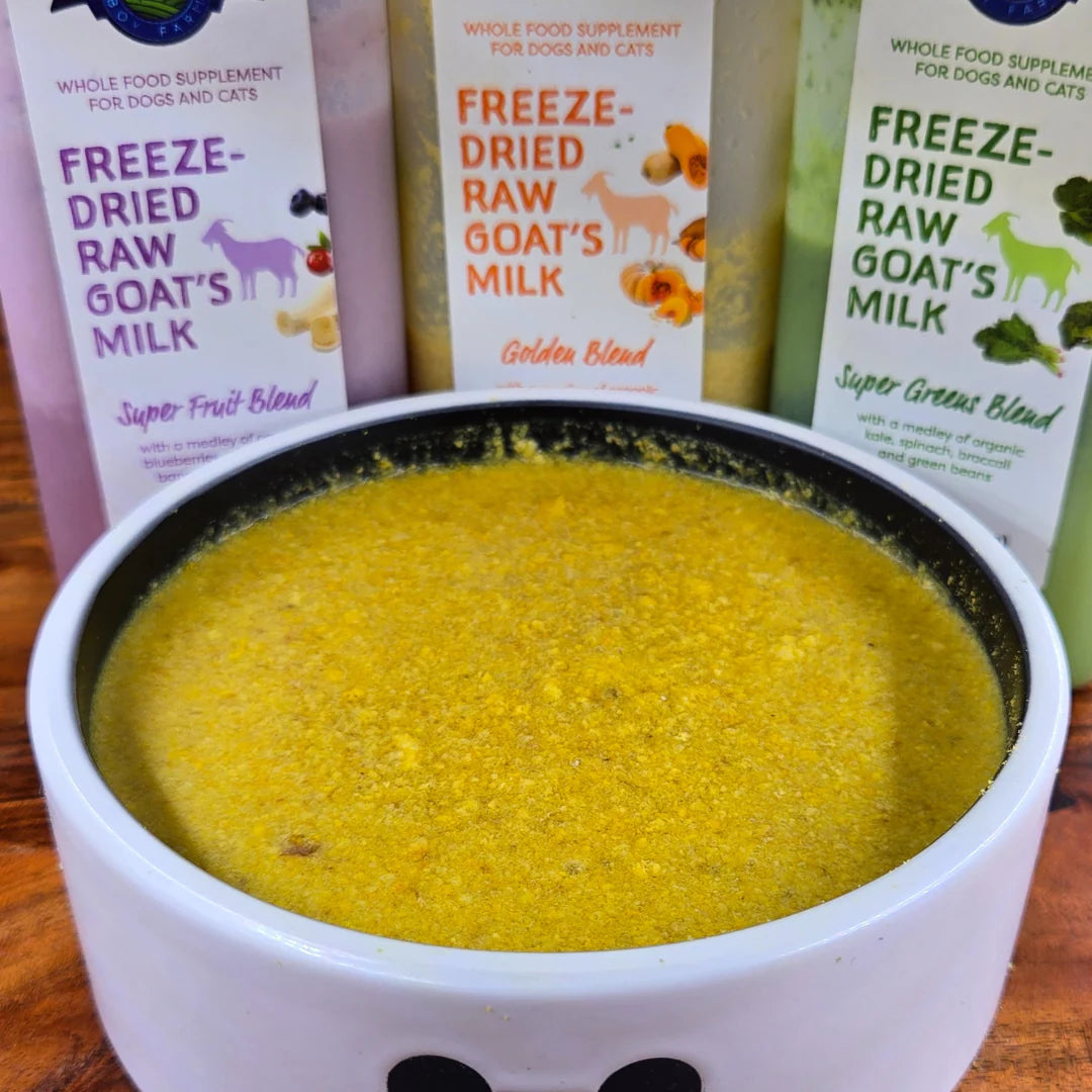 Shepard Boy Farms freeze-dried raw goat's milk supplement for pets Creatureland