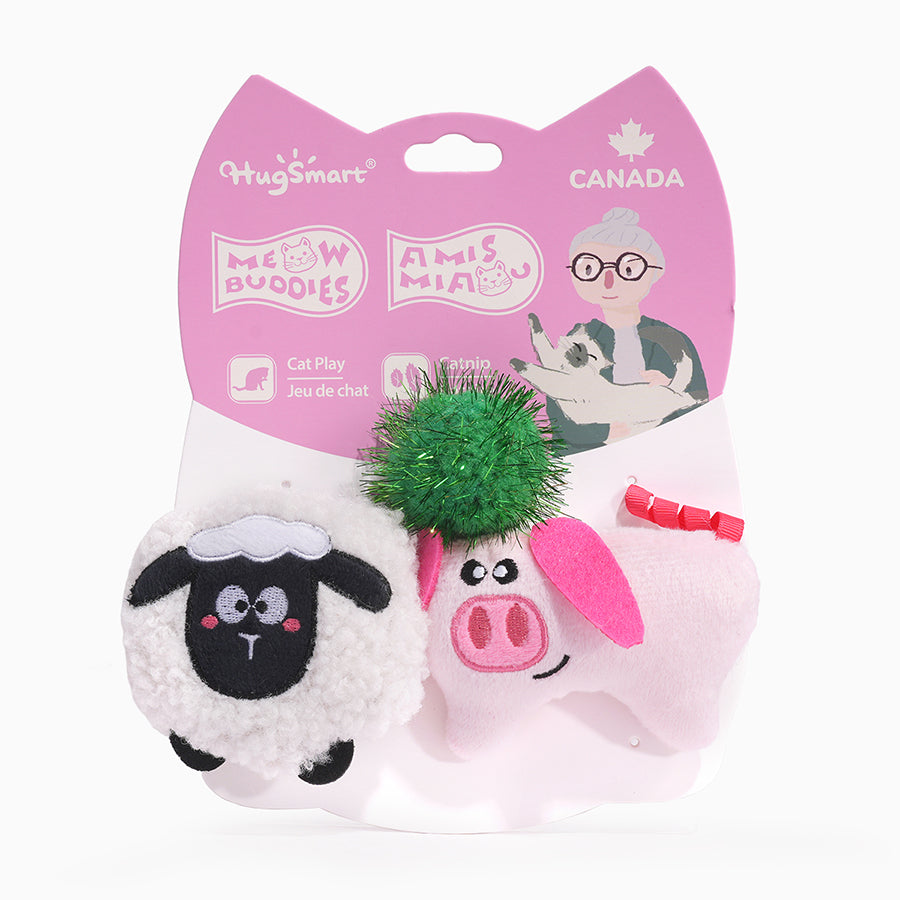 Meow Buddies — Sheep & Pig Catnip Toy