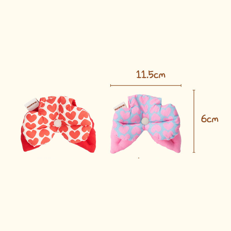 Heart Ribbon Pet Collar Clip